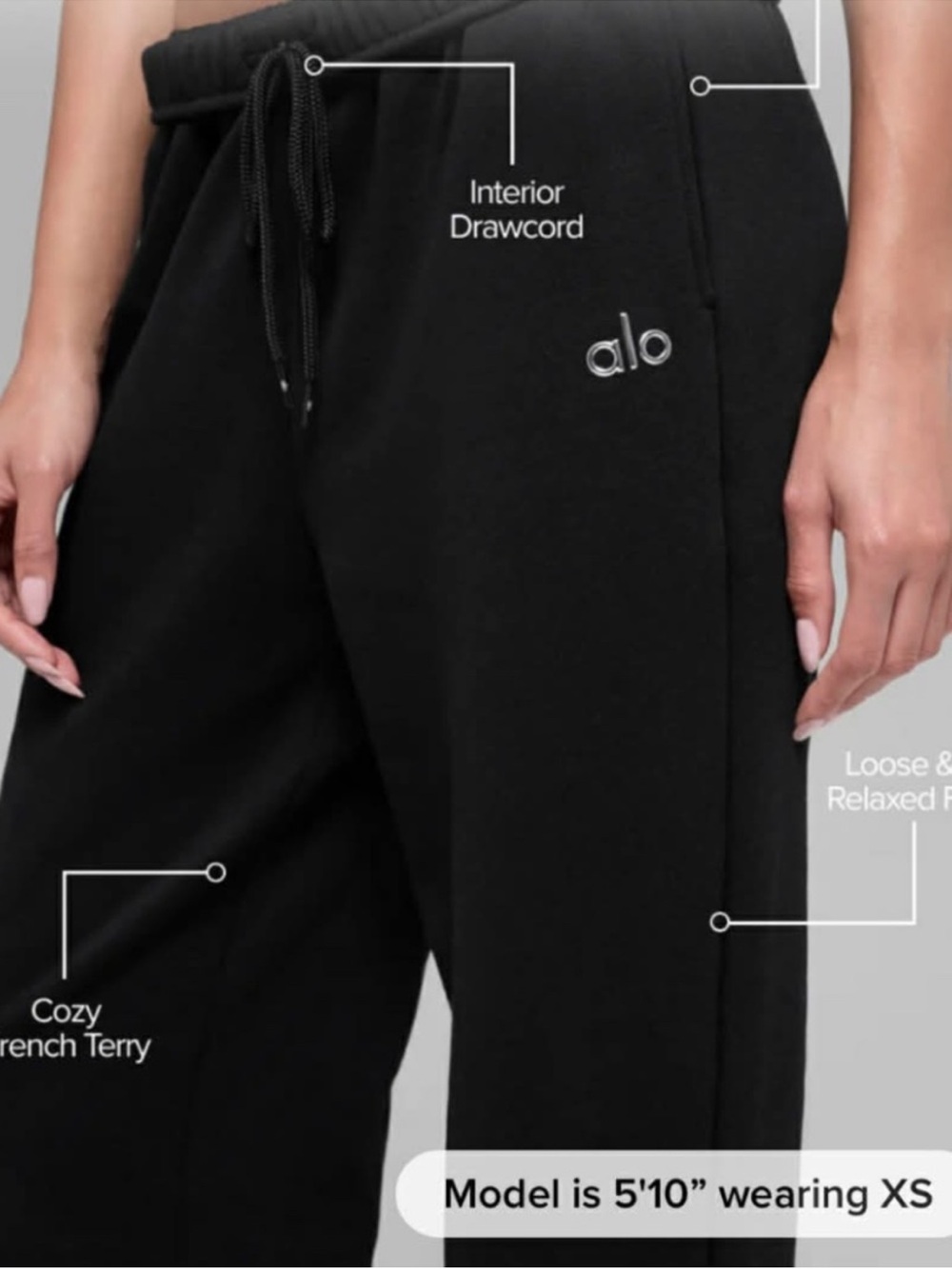 alo Yoga Accolade Jogger Sweatpants Black - Picture 12 of 14